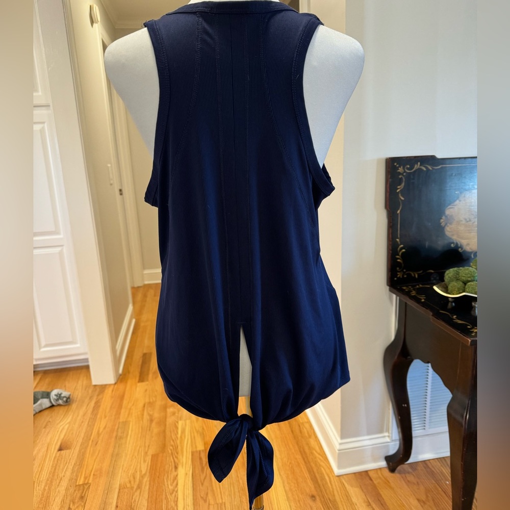 Apana Workout Ribbed Blue Tank Top - Picture 5 of 11